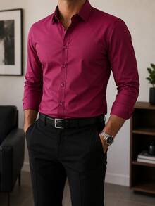 Rand paul Men Shirts - Burgundy - View 1