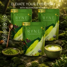 3-Pack RYNE Organic Mushroom Matcha, USDA Certified, All-Day Energy & Clarity, Morning Boost To Relaxation - 90 servings - 查看 5