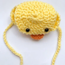 Little Yellow Duck Hat, Handmade Pet Hat, Cute Cartoon Cat Accessory, Dog Accessory, Adjustable Size, Great Gift Choice, Must-Have For Pet Lovers - Yellow - View 6