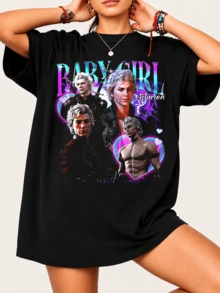 Astarions Baldur's GateS 3 T-Shirt, 100% Cotton, Unisex - Printed For RPG Fans - Black - View 6