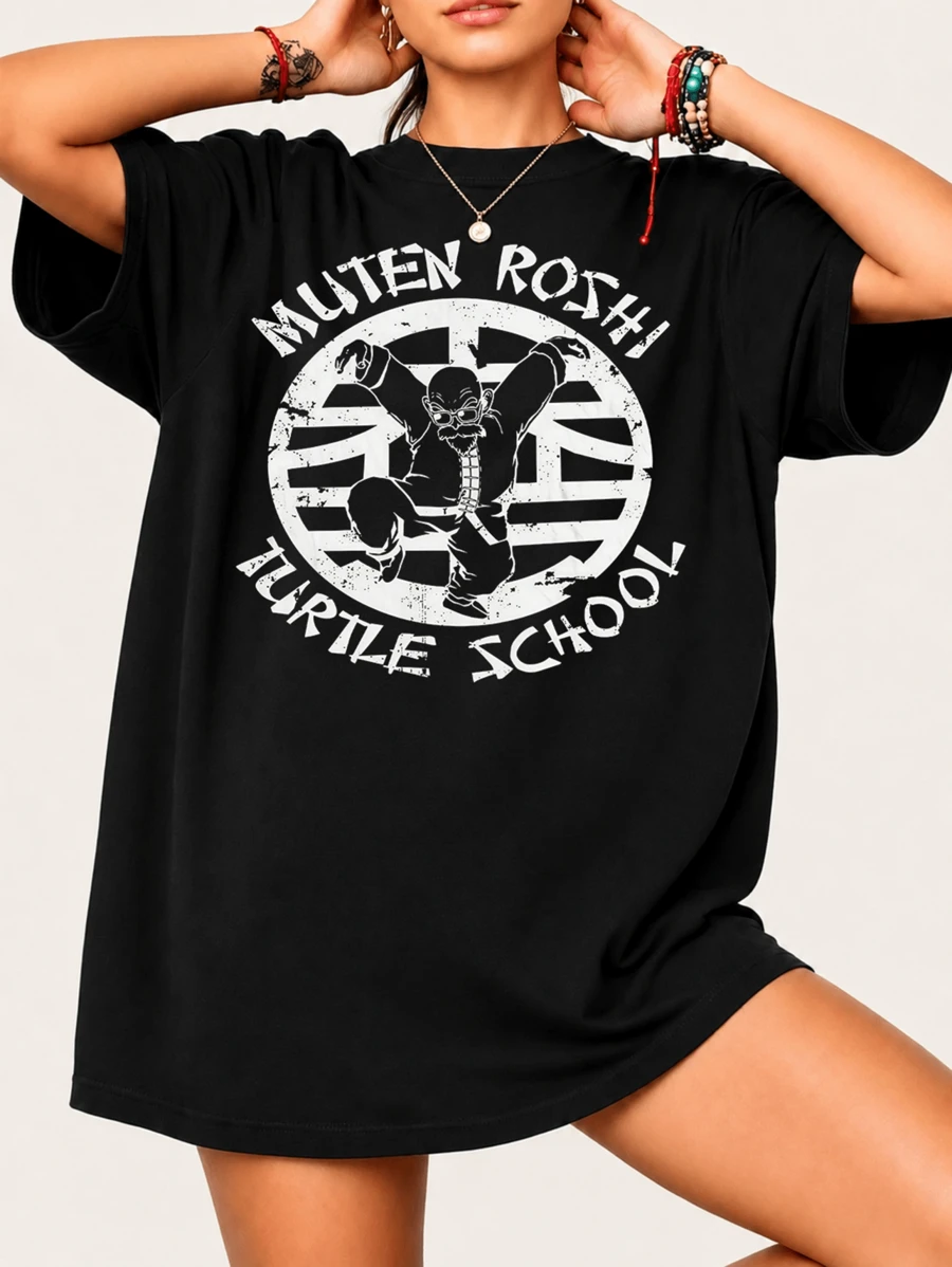 MutantS RoshiS T-Shirt For MangaS Fans - 100% Cotton Unisex, Retro Style Streetwear Design, Comfortable - Black - View 1