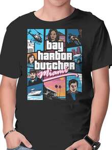 Camiseta Casual de Manga Corta para Hombre - Camiseta de Verano Transpirable con Cuello Redondo, Patrón de Moda "Bay", Corte Regular Adecuado para Uso Casual, Ropa Casual de Verano, blusas para mujer, blusas, blusas casuales para dama, blusas casuales para dama, tops de mujer, tops, unisex. - Negro - Ver 1