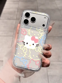 Miniso Hello Kitty 透明手机壳，兼容 iPhone 17 Pro Max、17、16 Pro Max、15 Pro Max、16 Pro Max、14、13、12、11、14 Pro、15 Plus、12 Pro、16 Plus、XS、14 Pro Max、13 Pro 等型号，可爱卡通图案 - 無色 - 查看 4