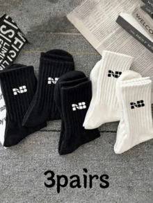 40/30/24 đôi tất thể thao thoải mái unisex, tất cổ cao nam phù hợp cho tập luyện thể thao, tất cổ cao nữ phù hợp cho trang phục công sở thường ngày, mềm mại, kháng khuẩn, đen trắng, khử mùi, thấm hút mồ hôi, thoáng khí, nhẹ và thoải mái, phù hợp cho mùa thu/đông, 20/10/8/6/4/2 đôi, mùa thu - Nhiều màu - Xem 15