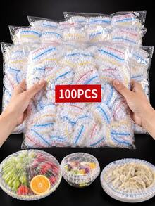 500pcs Elastic Food Covers, Stretch Wrap For Kitchen, Leftovers And Picnic - View 2