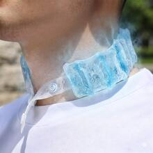 可重複使用夏季冷卻頸帶冰涼頸圈，可用於眼睛、頸部、手部，適合炎熱天氣，可調尺寸便攜式冰領，高溫冷卻裝置，頸部冷卻冰環，適合戶外活動 - 多色 - 查看 3