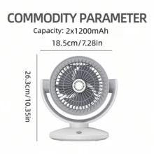 1件可攜式桌面風扇，具自動90°左右擺頭與手動180°上下旋轉，USB Type-C充電，低噪音長續航臥室風扇，適用臥室、廚房、客廳、辦公室、戶外、教室、宿舍、車內等場景，3段風速，內置可拆卸香薰盒，理想的空氣清新與冷風扇，夏季冷卻必備，節日禮物 - 彩色 - 查看 11