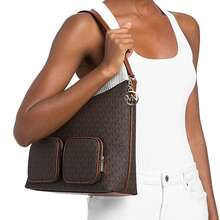 Michael Kors 印花 Merritt 女款肩背包 35S6G0WL3B 棕色 - 棕色35S6G0WL3B BROWN - 查看 2