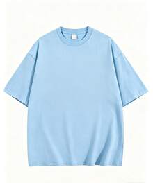 CottonWashable T-Shirt-Colorful Beetle Party Printed T-Shirt,Perfect For Everyday Wear,Gifts For Father'S Day-Summer Tops-New Summer Outfits For Women - 薄荷藍 - 查看 2