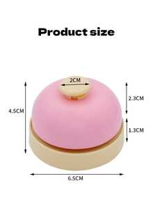 1pc Metal Buzzer Button, Calling Bell Buzzer Suitable For Front Desk Serving Bell, Pet Puzzle Button - Pink - View 3