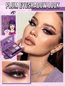 MISSLYN 1入 EYE Love It 6色眼影盤，附鏡子與刷具，高顯色、易暈染、質地滑順，長效眼妝盤，霧面、珠光與亮片妝效，適合萬聖節、派對、Y2K風格與送禮 - #2 FLAMING EYES - 查看 5