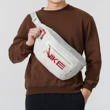 Túi đeo ngực/đeo hông có khóa kéo, kiểu dáng đơn giản, thời trang dành cho cả nam và nữ của Nike, màu be. - Màu be - Xem 4