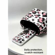 Bộ 2 món (1 bộ sticker, 1 ốp lưng điện thoại trong suốt) Hình dán camera nơ 3D in họa tiết da báo hồng đen dễ thương, tương thích với ốp lưng PET bảo vệ điện thoại Ione 17 Pro/17 Pro Mx, kèm ốp lưng acrylic chống cong vênh, bộ combo hoàn hảo, món quà tuyệt vời cho bạn thân, sự lựa chọn lý tưởng. - Nhiều màu - Xem 6