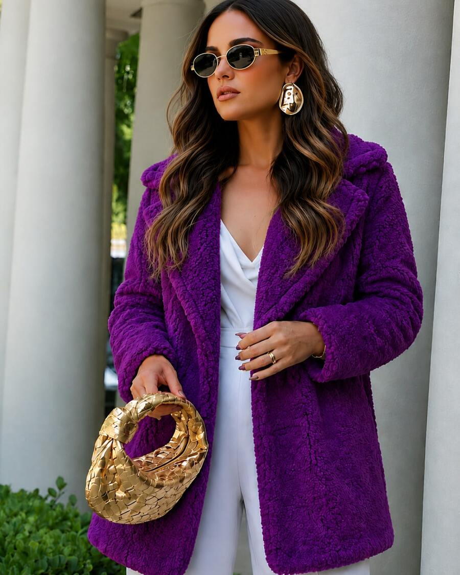 Women Winter Coats - Morado - Ver 1