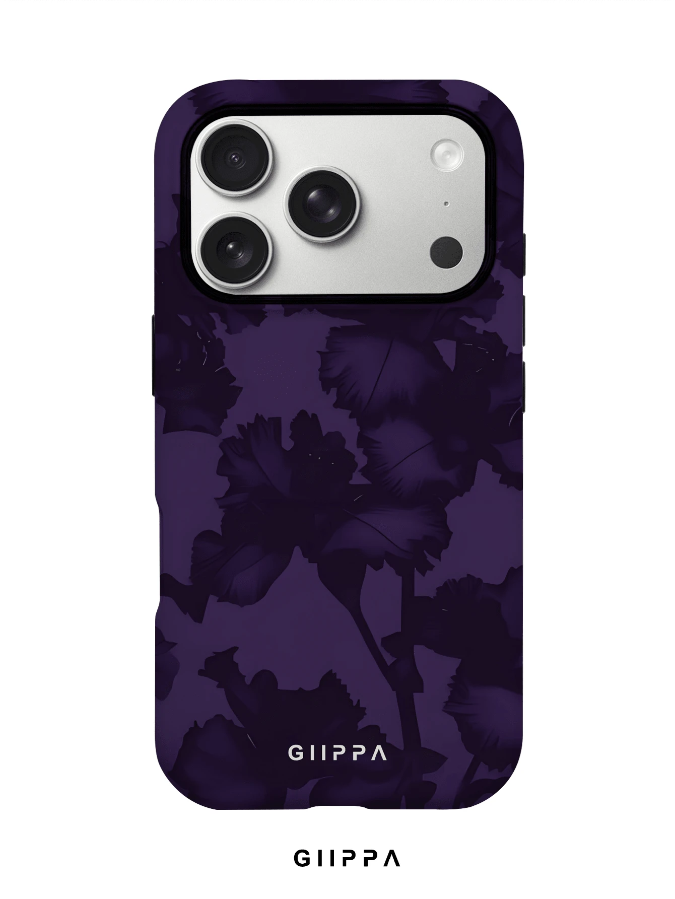 GIIPPA 1pc Deep Purple Background With Iris Flower Pattern Design, Phone 17 Pro Max Phone Case, Compatible With Phone 16 Pro Max, 15 Pro Max, 14 Pro Max, Korean-Style High-End Fashionable And Interesting Phone Case, Compatible With 11/12/13/14/15/16 Pro Max Plus, Elegant Design Suitable For Both Men And Women, Perfect Gift For Girlfriend On Easter, Wedding Season And Birthday! - Multicolor 2 - View 1