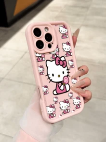 Miniso Hello Kitty Pink Girly Thick Shockproof Phone Case, Compatible With IPhone 17 Pro Max, 17, 16 Pro Max, 15 Pro Max, 16 Pro Max, 14, 13, 12, 11, 14 Pro, 15 Plus, 12 Pro, 16 Plus, XS, 14 Pro Max, 13 Pro And Other Models, Cute Cartoon Print - Pink - View 2