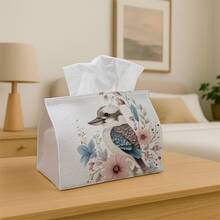 1pc Watercolor Koala & Leaf Pattern Tissue Box Cover - Multifunctional Home Party Decor Tissue Holder - Living Room Bedside Tissue Paper Storage Box - Fits Facial Tissues/Paper Towels/Napkins - Multicolor - View 2