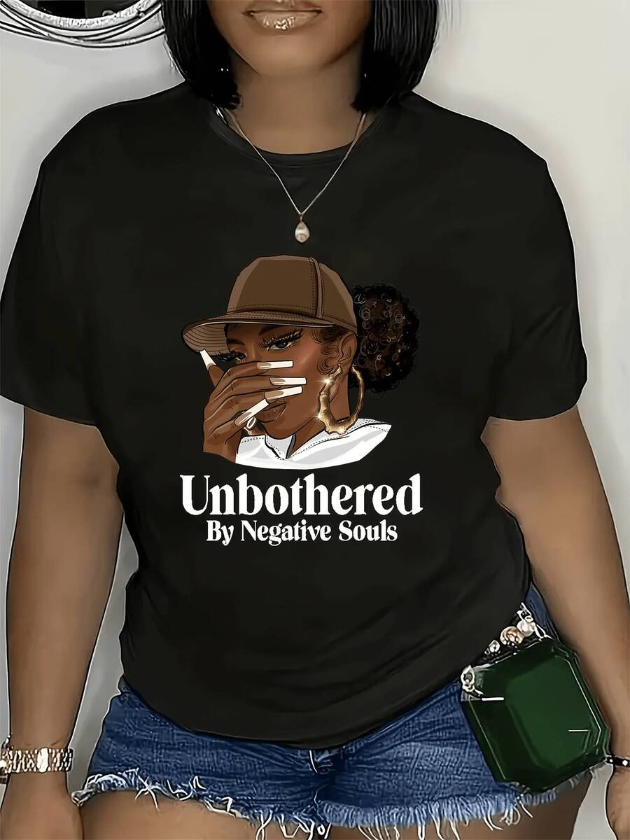 Camiseta casual de cuello redondo para la Día de la Mujer, con mangas cortas y un estilo elegante y ustado. Aptara todas las estaciones, lavable a máquina y disponible en un corte hoado según el gráfico de tallas.