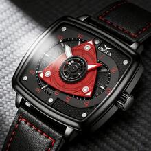 2026 New ONOLA Roller Creative Black Dial Square Case Quartz Watch 30m Waterproof Sports Gift - one-size - View 2