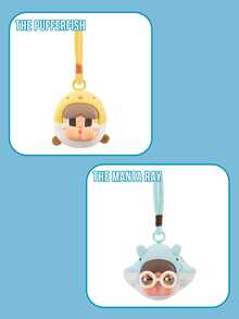 POP MART CRYBABY Tears Into The Sea Series Earphone Bag,Cute Crybaby Mini Statue Wireless Earphone Storage Pouch,Collectible Gift For Fans Friends,Daily Backpack Pendant Decor,Back To School Gift Kawaii Plush Charm Pendant Birthday Christmas Gift - Multicolor - View 10