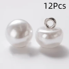 6/12/20Pcs Fashion Colorful Pearl Buttons, Multi-Functional Pearl Buckles, Tailor Shop Buttons, Suitable For Cheongsam, Dresses, Shirts, Knitwear, Wedding Dresses, Hanfu Copper Shank Hand-Sewn Buttons - Multicolor - View 17