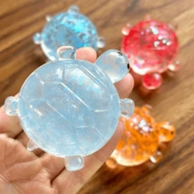 New Glitter Crystal Duck Shaped Squeeze And Release Toys, Slow Rebound Release Toys, Casual Holiday Gifts, High Aesthetic Dopamine Colors- Soft And Slow Back,Sticky Stress Relief Toy,Cute Stuff,Travel Portable Fidget Squeeze Toys,Squishy,Perfect For All Ages Austism,Ideal Holiday Gifts,Fun Cute Gift,Birthday Gifts,Easter Gifts,Halloween Gifts,Christmas Gifts,Christmas Stocking Fillers,Party Bag Fillers( Random Color) - 烏龜藍色 - 查看 1