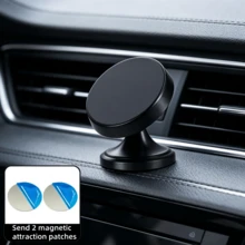 360° Rotatable Magnetic Adhesive Phone Holder, Vent Magnetic Phone Holder, Strong Metal Magnet, Suitable For All Smartphones, Vehicle Storage Organizer, Dashboard Accessory, Streamlined Design, Fashionable Accessory, High-Quality Material, Rotatable Holder, Smartphone Holder, Road Traveler, Car Owner - Car Phone Holder - View 16