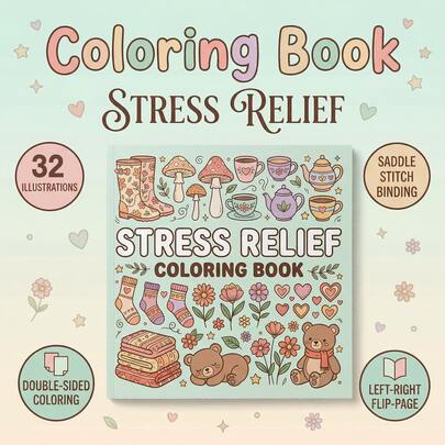 Livro de Colorir Kawaii para Adultos e Adolescentes - Papel Opaco de Alta Qualidade, Tema de Roupas, Alívio do Estresse e Relaxamento - Encadernação em Lombada Canoa, Ilustrações Vibrantes, Padrões Amigáveis para Iniciantes para Diversão Criativa - Presente Perfeito para Aniversários, Feriados e Natal