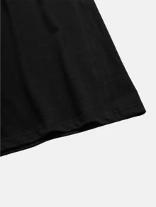 Women's Pure Cotton T-Shirt With A Round Neck And Print, Specially Released For Day Of The Dead And Halloween. Made With High-Quality Materials, It Is Lightweight, Comfortable, And Breathable, With A Basic Design, Simple Style, And Original, Unique Look. Women's T-Shirts. - 黑色 - 查看 5