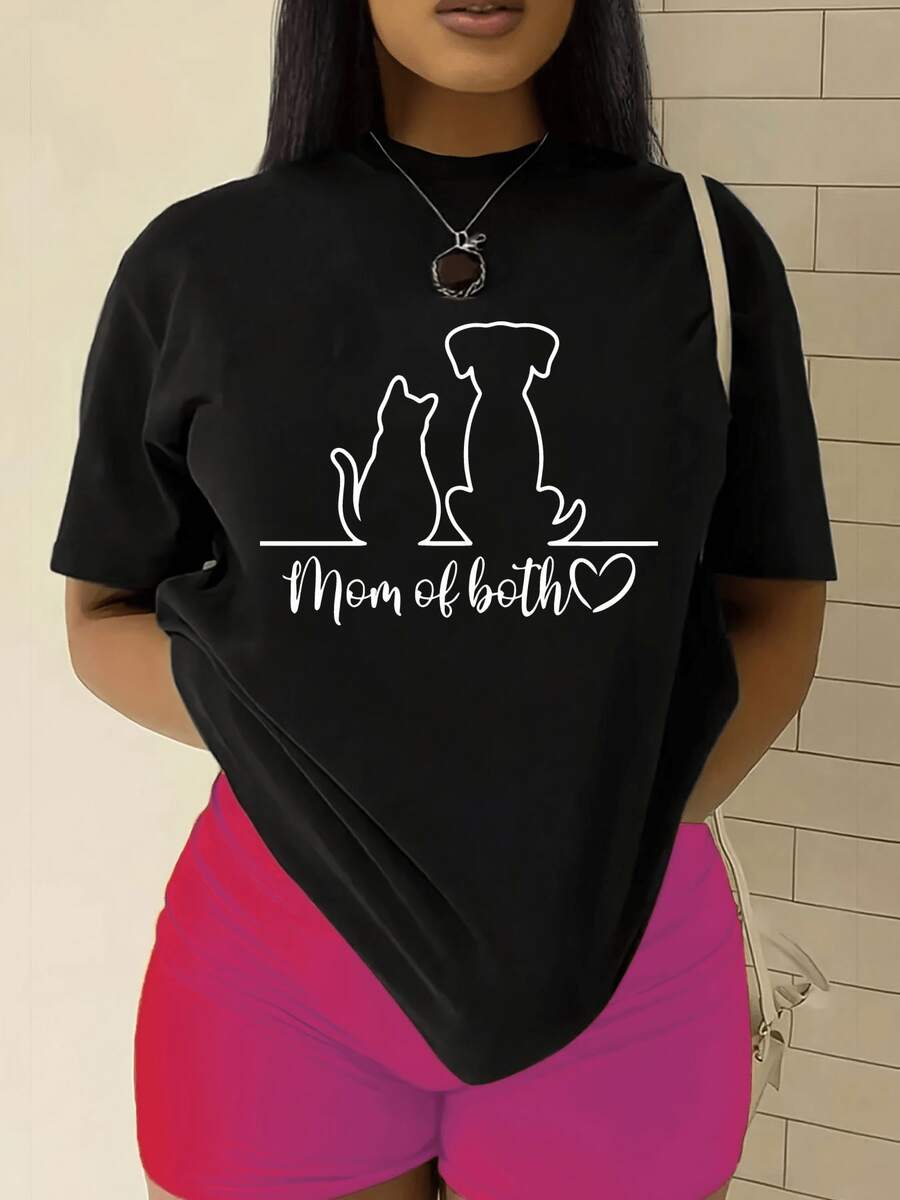 Camiseta suave retro de manga corta y cuello redondo para mujer - Camiseta básica de corte relado con cintura en línea H, ho, no encoge, no forma bolitas, lavable a máquina, adecu para ropa de ca casual, atuendos de festival y vestimenta casual - Esencial de ar