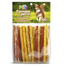 Fancy Pets Rawhide Dog Sticks, Assorted Flavors, 40 Pieces, Natural Beef Rawhide - g - View 1