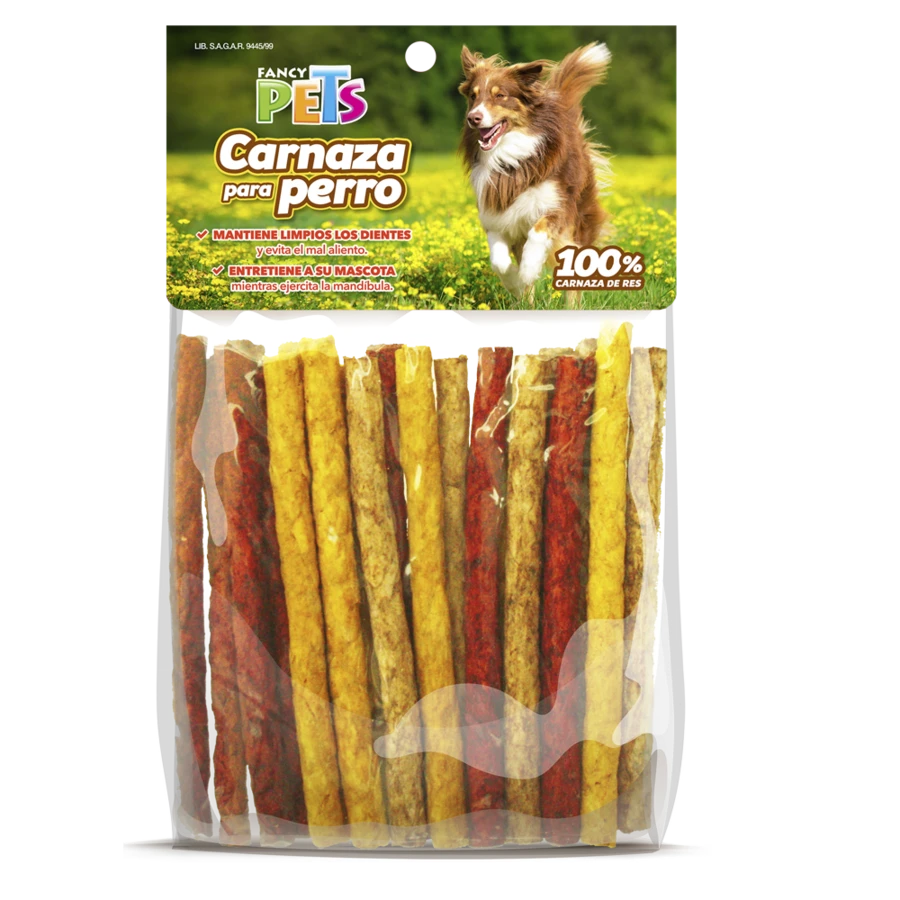 Fancy Pets Rawhide Dog Sticks, Assorted Flavors, 40 Pieces, Natural Beef Rawhide - g - View 1