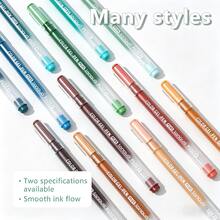 10/72pcs Glitter Color Ballpoint Pens, 1.0mm Tip, Large Capacity, Smooth Ink Flow, Suitable For DIY Doodle, Creative Writing, Marking Notebooks, Great For Student Stationery - Multicolor - View 3