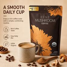 USDA Organic Mushroom Coffee Powder 3‑Pack Bulk Set 30 Servings Per Bag Daily Clean Energy Mental Focus Immune Health Morning Wellness Ritual Functional Drink Supplement - 60 Servings - View 5