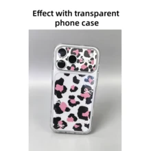 Bộ 2 món (1 bộ sticker, 1 ốp lưng điện thoại trong suốt) Hình dán camera nơ 3D in họa tiết da báo hồng đen dễ thương, tương thích với ốp lưng PET bảo vệ điện thoại Ione 17 Pro/17 Pro Mx, kèm ốp lưng acrylic chống cong vênh, bộ combo hoàn hảo, món quà tuyệt vời cho bạn thân, sự lựa chọn lý tưởng. - Nhiều màu - Xem 4