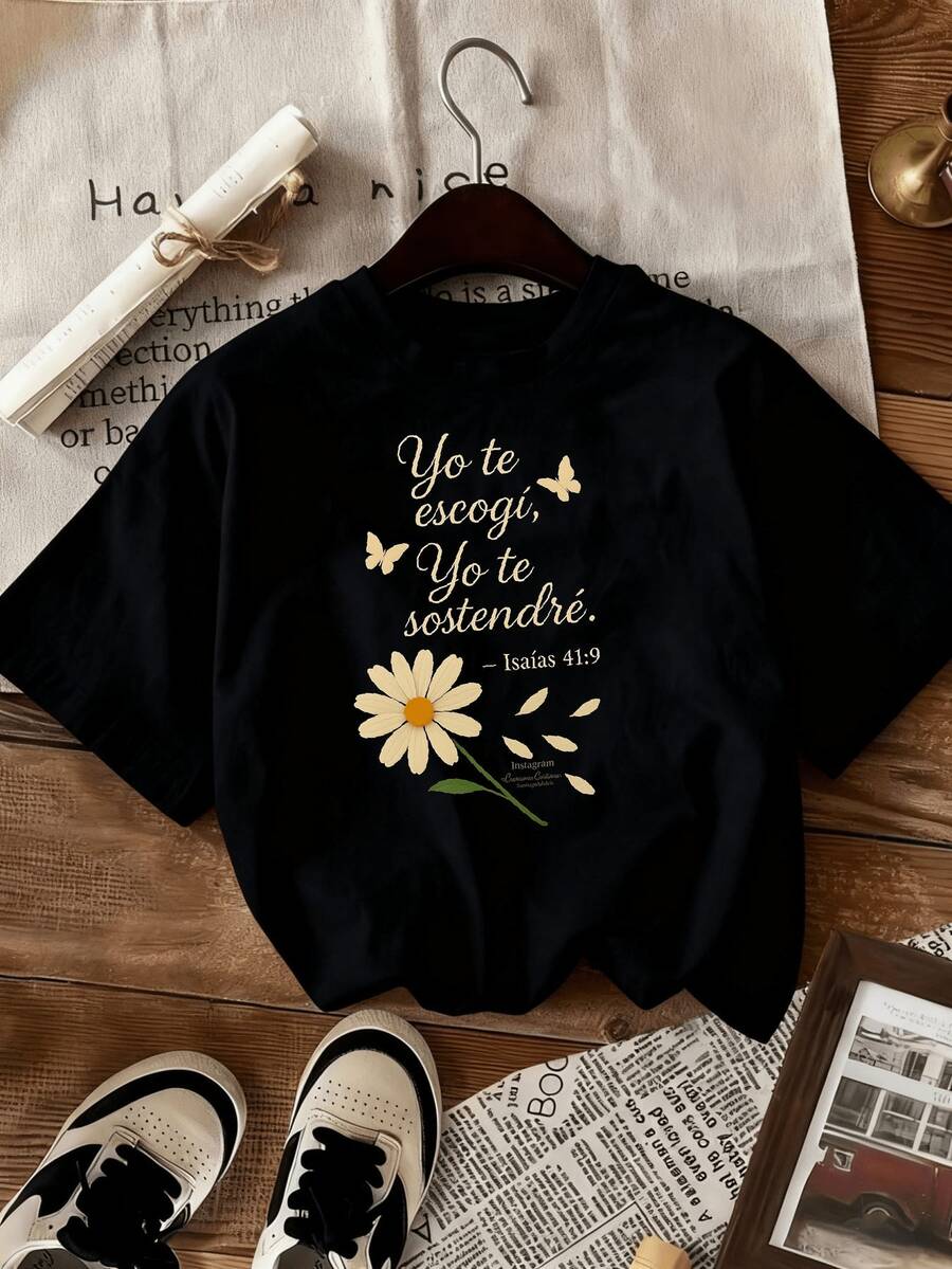 Chamiseta chic para mujer con diseños originales, fabric con tela suave y cómoda de manga corta. Combina la simplicidad con el estilo, lo que la hace perfectara un look casual pero sofisticado. I para mujeres a la moda.