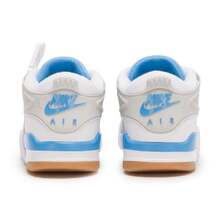 Nike Jordan Air Jordan 4  White/Neutral Grey Low-Top Retro Basketball Shoes For Men (Shock-Absorbing, Slip-Resistant, Durable) In Grey, White, And Blue - Gray, White, Blue - View 6