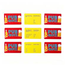 100 FRÅGOR PUBQUIZ HELA FÖR ALLMÄN KUNSKAP! Roligt dryckeskortspel, perfekt för vänner och familjesammankomster, julfest - Multifärgad - Visa 5