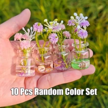 3/6/10pcs Mini Floral Rearview Mirror Dashboard Decor, Cute Car Accessories For Women, Car Interior Aesthetics, Lovely Vase Decor For Home Office, Luminous Resin Mini Vase Set, Random Mixed Cute Mini Flower Bottles With Artificial Flowers, Hexagonal Desktop Decor, Colorful Glow-In-The-Dark Ornaments For Home Car Party, No Power Needed, Creative Car Interior Decor, Aesthetic Home Decor Gift For Girls - A - View 15