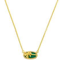 Gold Bow Pendant Necklace With Colorful Gemstone & Sparkling Crystals – Adjustable Women's Jewelry Gift - màu xanh lá - Xem 8