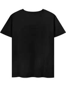 Camiseta con Estampado de Manzana para Mujer - Camiseta Suave para Uso Diario con Manzana Roja y Estrellas Verdes, Top Casual Ligero para Conjuntos de Primavera/Otoño/Verano - Eventos Cotidianos y Temáticos, Moda de Temporada, Estampado Divertido, Material Transpirable, Camiseta de Manga Corta, Ropa Deportiva para Mujer - Negro - Ver 2