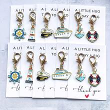 6pcs/12pcs Adorable Nautical-Themed Keychains - Pocket Hugs - Perfect For Sailing Enthusiasts, An Ideal Gift For Best Friends | Cute Bag Charms, Love And Care Party Favors, Great For Graduation, Birthdays, Weddings, Travel Gifts - Multicolor - View 1
