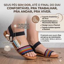 Flat Sandal With Elastic, Orthopedic, Beach, Vintage, Bohemian Style. - GOTAAA-黑色 - 查看 2