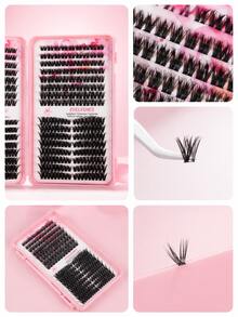 DIY False Eyelashes, Large-Capacity Segmented Cluster Lashes, Single-Bundle Individual Lashes, Suitable For Daily Wear, Home DIY, Parties And Travel - View 6