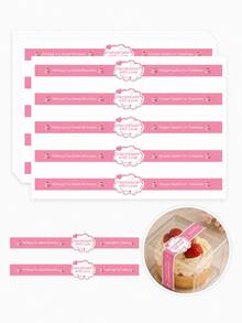 100pcs Pink Handmade Sealing Stickers, Tamper-Evident Packaging Labels, Suitable For Baking Bags, Cookie Boxes, Candy Snack Bags, Party Gift Packaging, Gift Wrapping, Dessert Table Supplies - Packaging Sealing Sticker - View 3