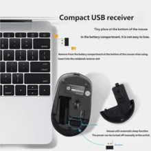 HP 無線藍牙滑鼠 便攜式辦公滑鼠 雙模 1600DPI 可調 家用戶外通用無線滑鼠 適用於 PC 筆記型電腦 桌上型電腦 原廠 HP 電腦滑鼠 - 查看 10