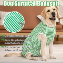 1 buah PETCHIC Dog Recovery Suit, Viscose Steril/Neuter Surgery Suit, Cocok Untuk Anjing Jantan Dan Betina, Alternatif Untuk Semprotan Pengusir, Pakaian Pelindung Kondisi Kulit (Hijau) - Hijau - View 10