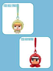 POP MART CRYBABY Tears Into The Sea Series Earphone Bag,Cute Crybaby Mini Statue Wireless Earphone Storage Pouch,Collectible Gift For Fans Friends,Daily Backpack Pendant Decor,Back To School Gift Kawaii Plush Charm Pendant Birthday Christmas Gift - Multicolor - View 9