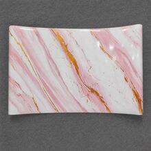 1 Roll Pink Gold Marble Roll Peel And Stick Wallpaper, Removable Self-Adhesive Waterproof Oil-Proof Contact Paper, Easy To Clean Scratch Resistant Wall Decor For Drawer Shelf Liner Kitchen Backsplash Bathroom Home Decor - Powdered Gold - View 3