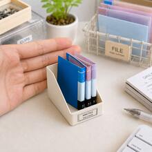 Mini File Folder Set, Dollhouse Miniature Office Accessory, 1:12 Desk Document Organizer Photo Prop - one-size - View 2